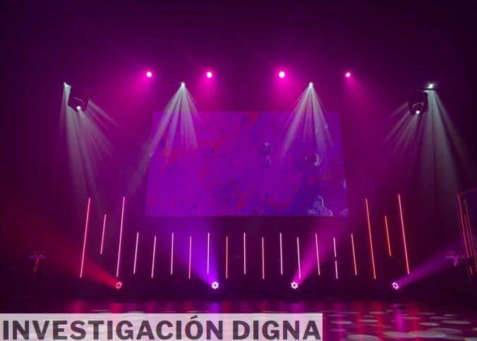 empty stage with lights