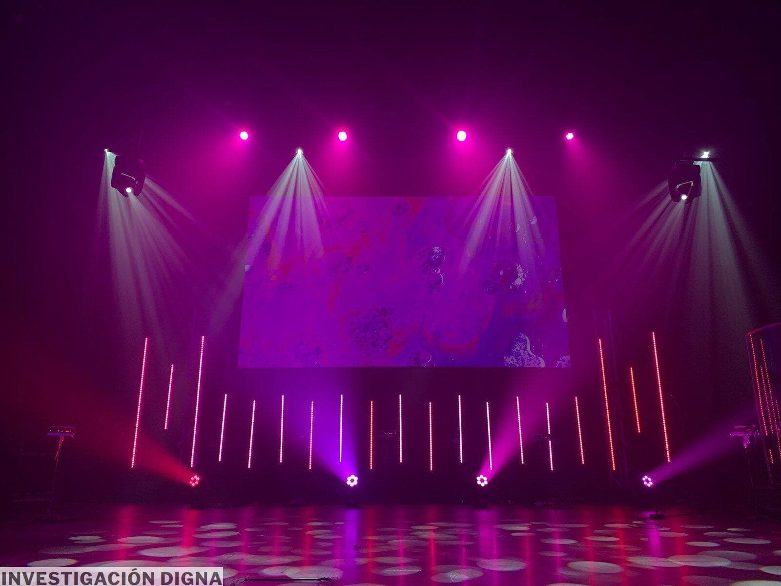 empty stage with lights